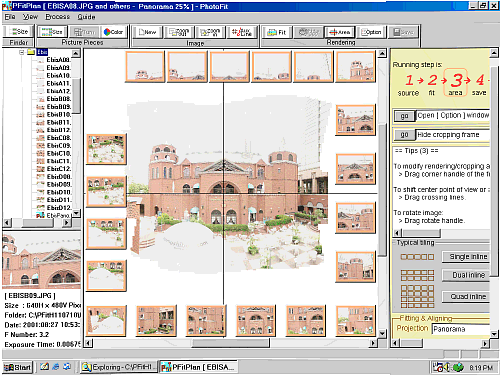 panorama photo stitch software, creates and stitches panorama automatically